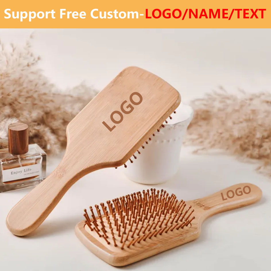 Personalize Custom Wood Air Cu - Bamboo Hair Brush recension och pris