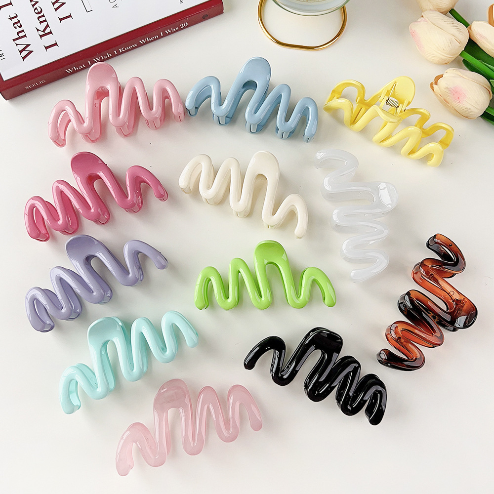 New Fashion Large Frosted Colo - Hair Clip Claw Large recension och pris