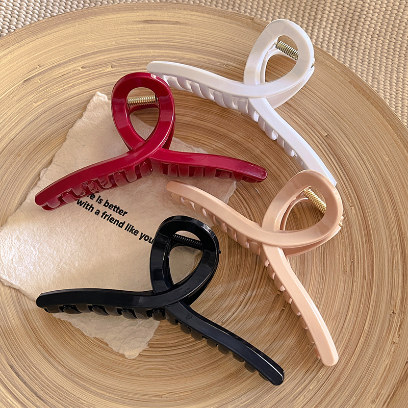 4pcs Large Cross Safe Soft Sil - Hair Clip Claw Large recension och pris
