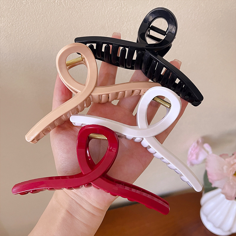 4pcs Large Cross Safe Soft Sil - Hair Clip Claw Large recension och pris