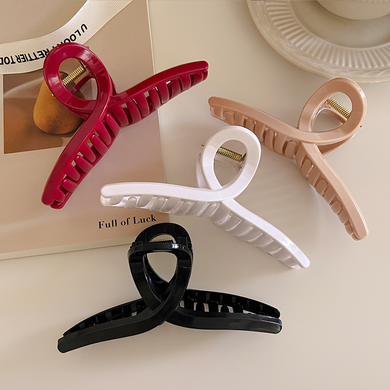 4pcs Large Cross Safe Soft Sil - Hair Clip Claw Large recension och pris