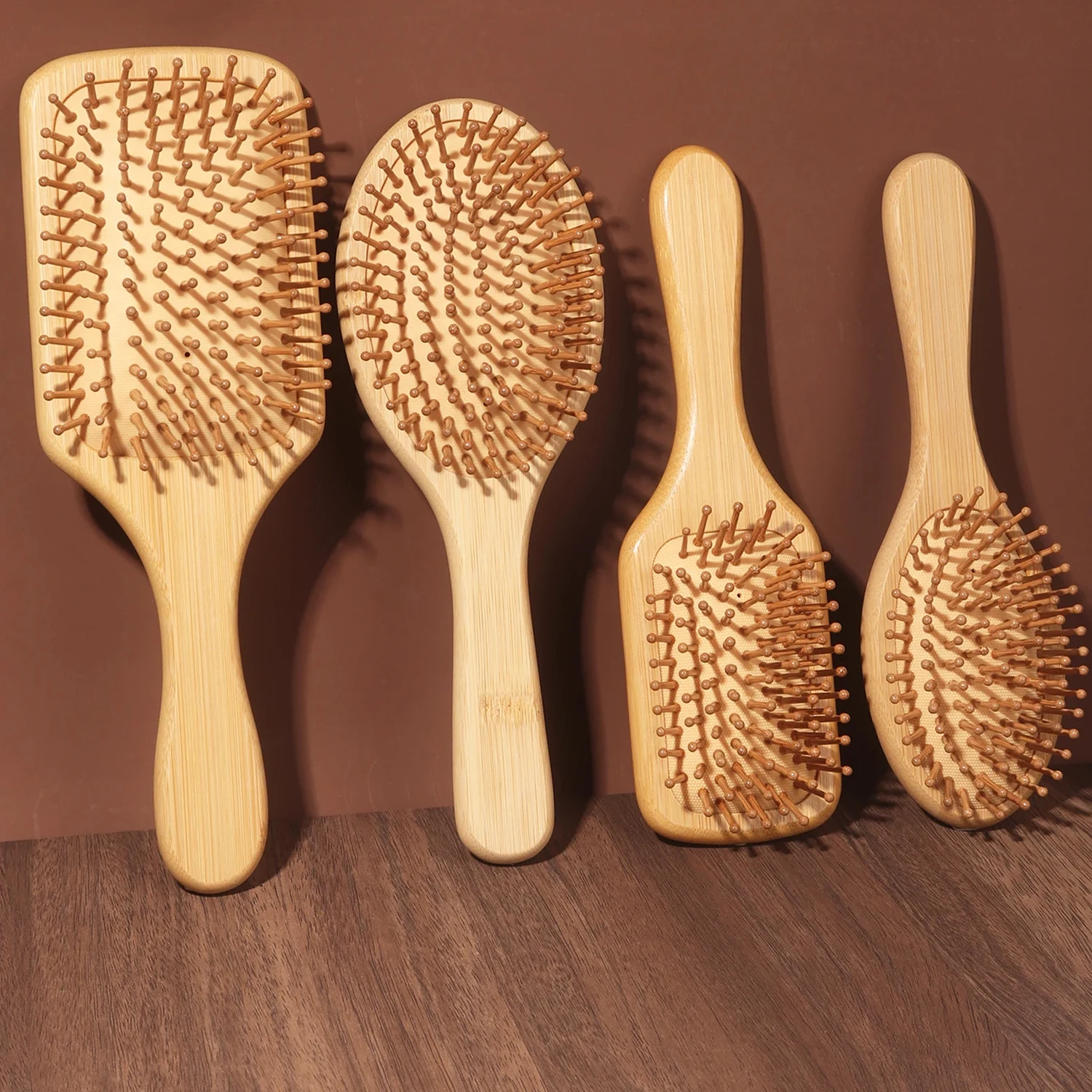 Natural Bamboo Paddle Air Cush - Bamboo Hair Brush recension och pris