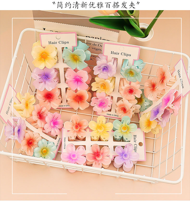 6Pcs Fashion Colorful Transpar - Hair Clip Claw Large recension och pris