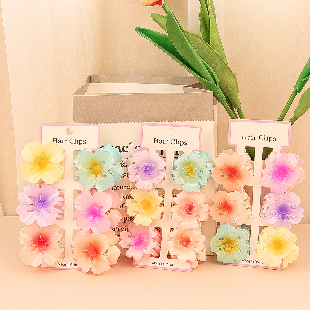 6Pcs Fashion Colorful Transpar - Hair Clip Claw Large recension och pris