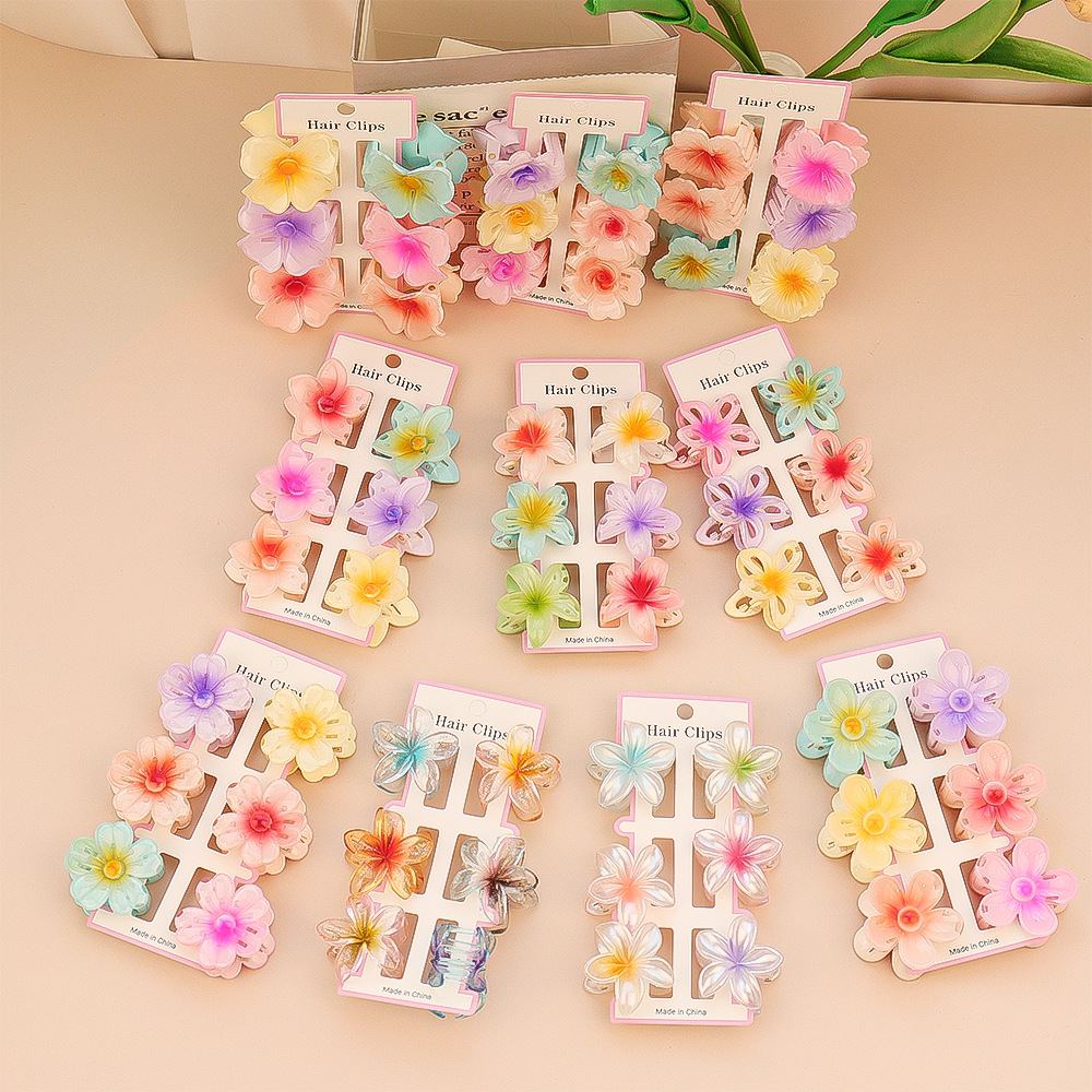 6Pcs Fashion Colorful Transpar - Hair Clip Claw Large recension och pris