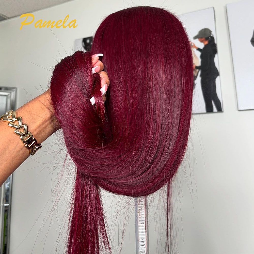 Super Double Drawn Burgundy Co - Lace Front Wig recension och pris