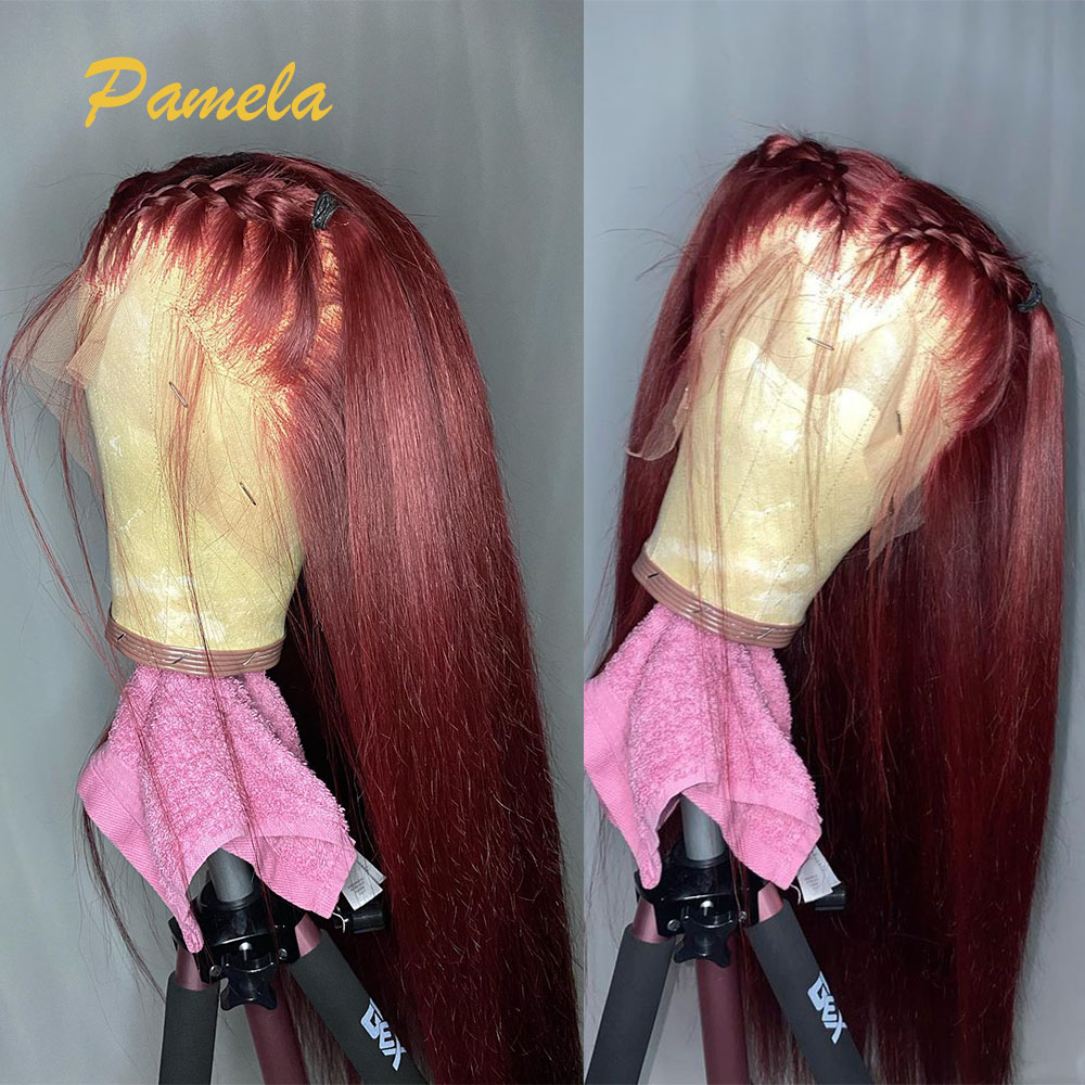 Super Double Drawn Burgundy Co - Lace Front Wig recension och pris