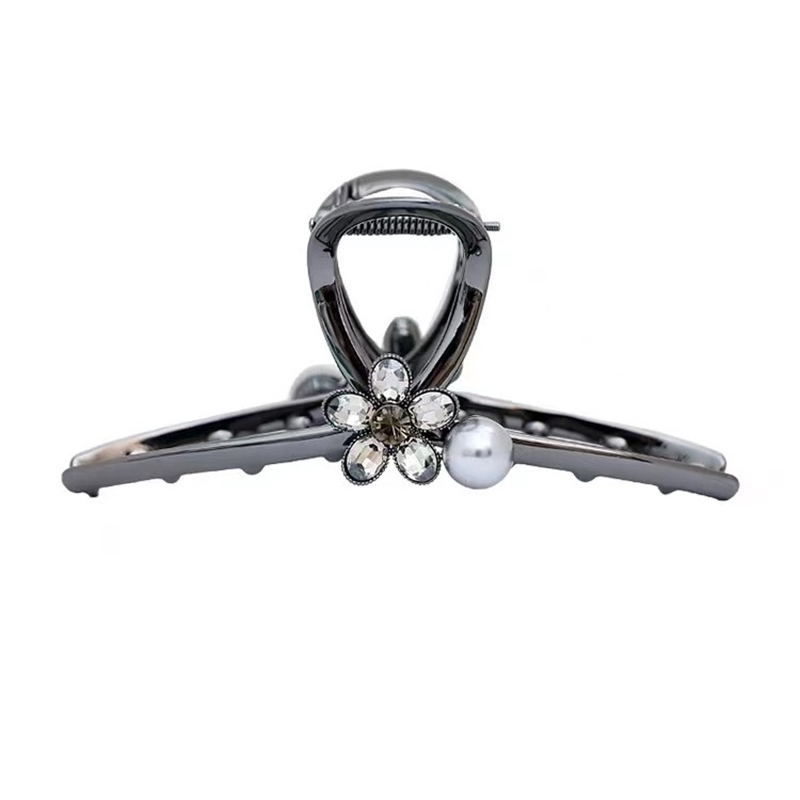 Black Crystal Flower Large Hai - Hair Clip Claw Large recension och pris