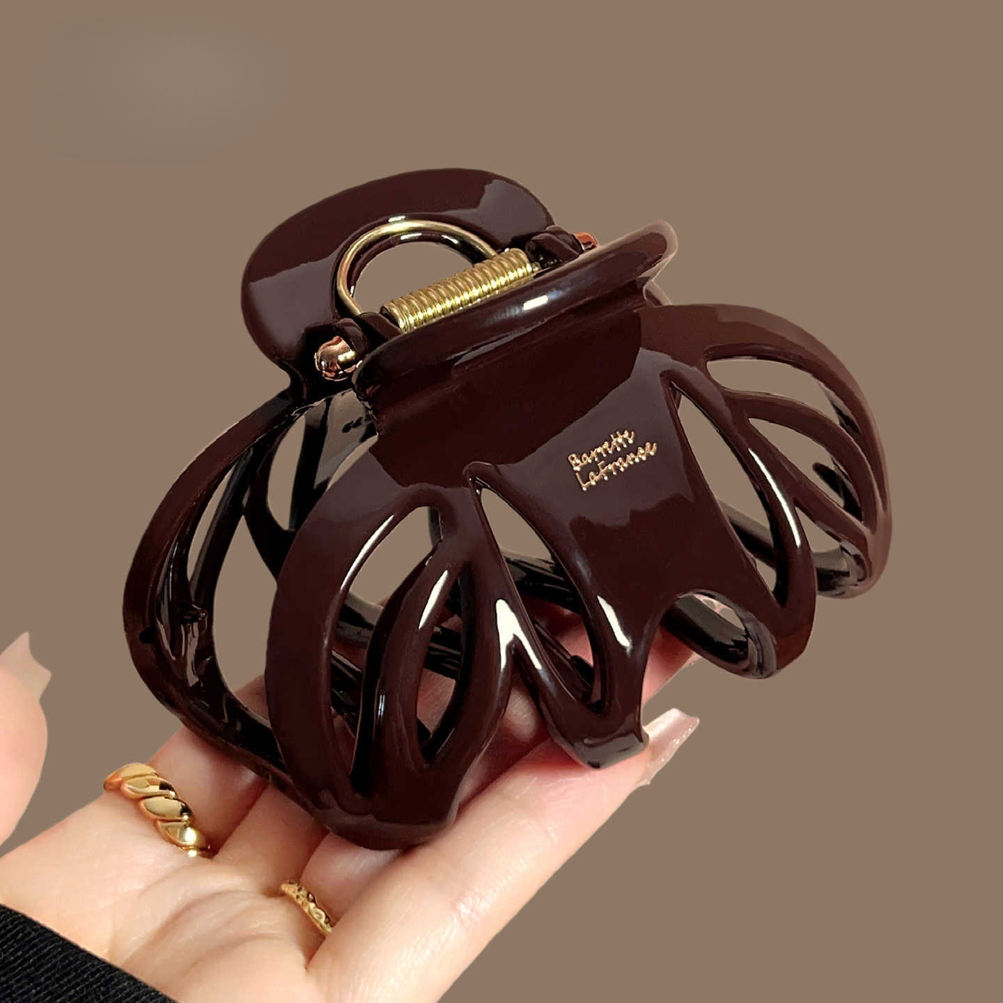 Vvintage Red Black Color Pumpk - Hair Clip Claw Large recension och pris