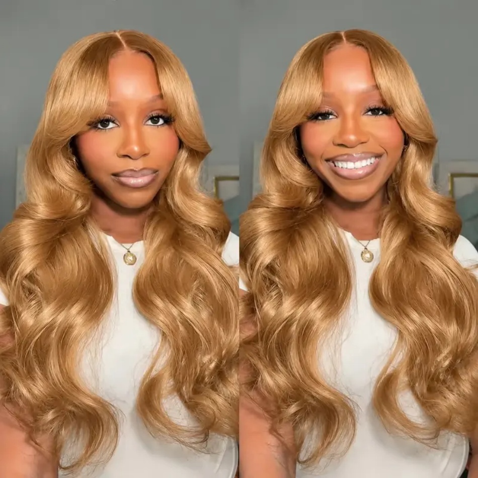 Honey Blonde Wig Body Wave 13x - Lace Front Wig recension och pris