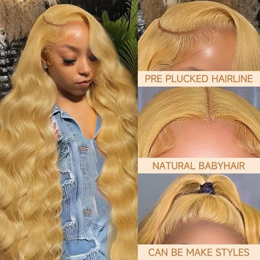 Honey Blonde Wig Body Wave 13x - Lace Front Wig recension och pris
