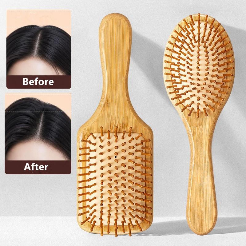 {MAX-66} Natural Bamboo Paddle - Bamboo Hair Brush recension och pris