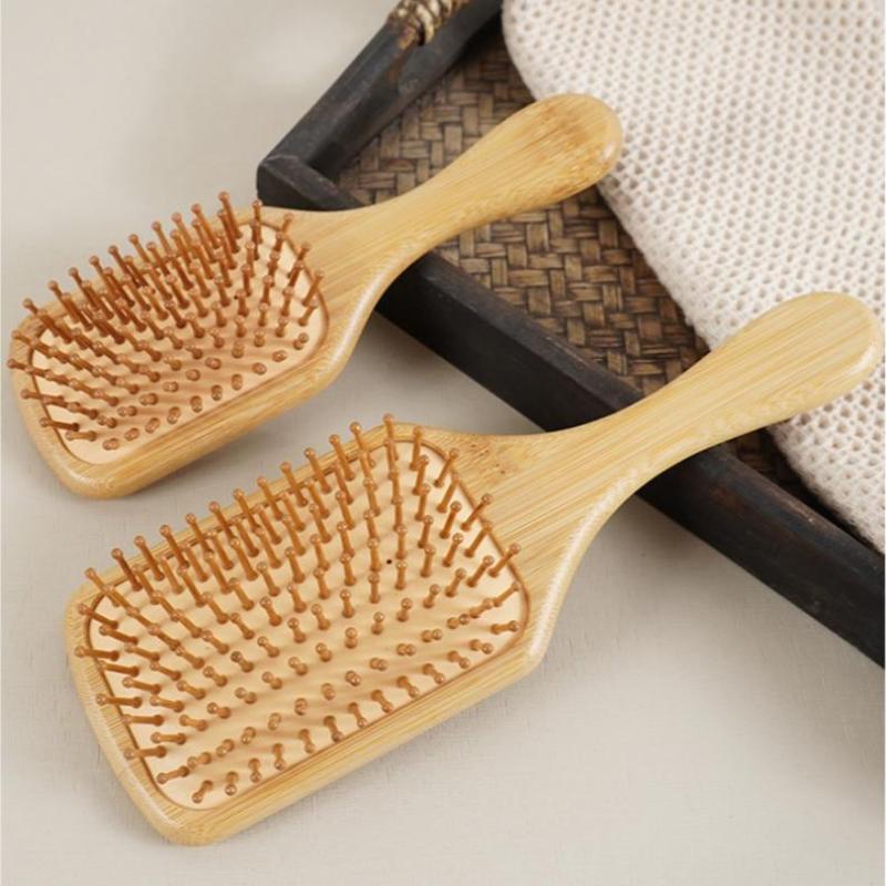 {MAX-66} Natural Bamboo Paddle - Bamboo Hair Brush recension och pris