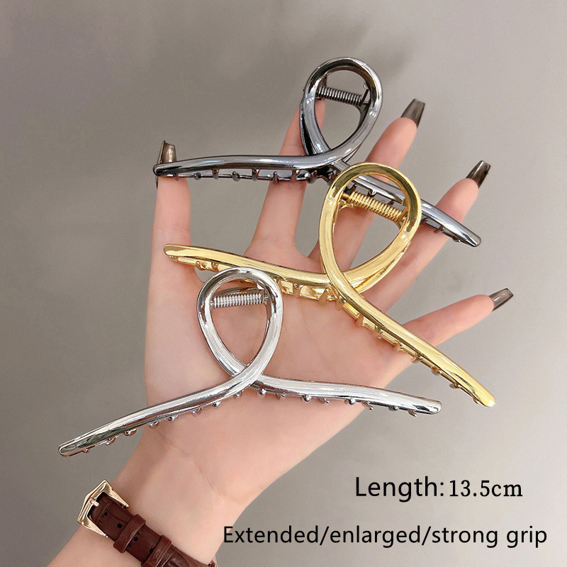High And Metal Hair Clip, Larg - Hair Clip Claw Large recension och pris