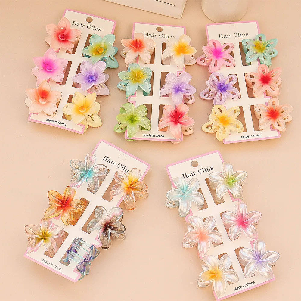 6Pcs Fashion Colorful Transpar - Hair Clip Claw Large recension och pris