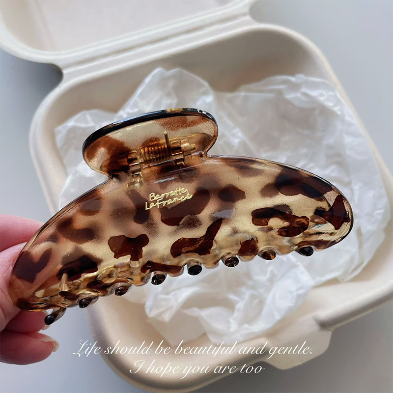 Leopard Print Hair Claw Clip L - Hair Clip Claw Large recension och pris