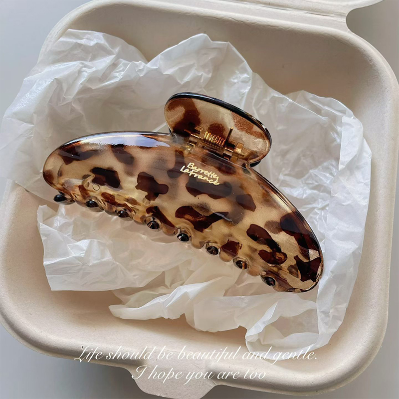 Leopard Print Hair Claw Clip L - Hair Clip Claw Large recension och pris