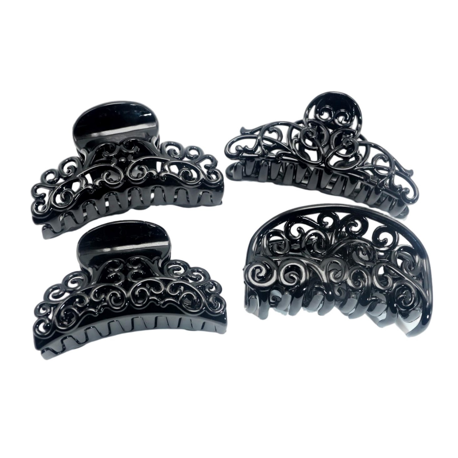 4pcs Black Plastic Hair Claws  - Hair Clip Claw Large recension och pris