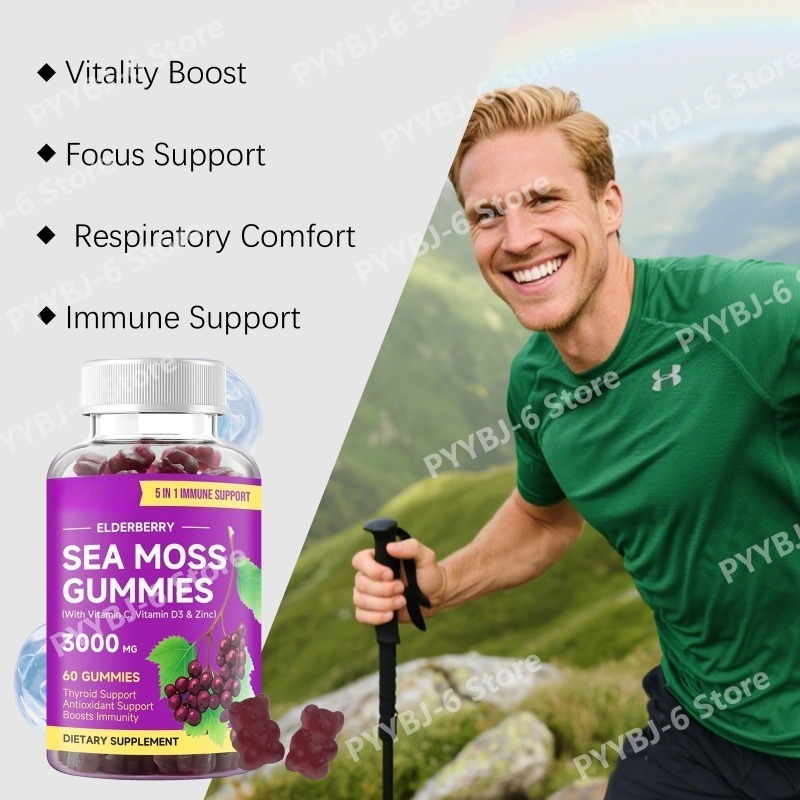 Elderberry Sea Moss Gummies wi - Hair Care Zinc recension och pris