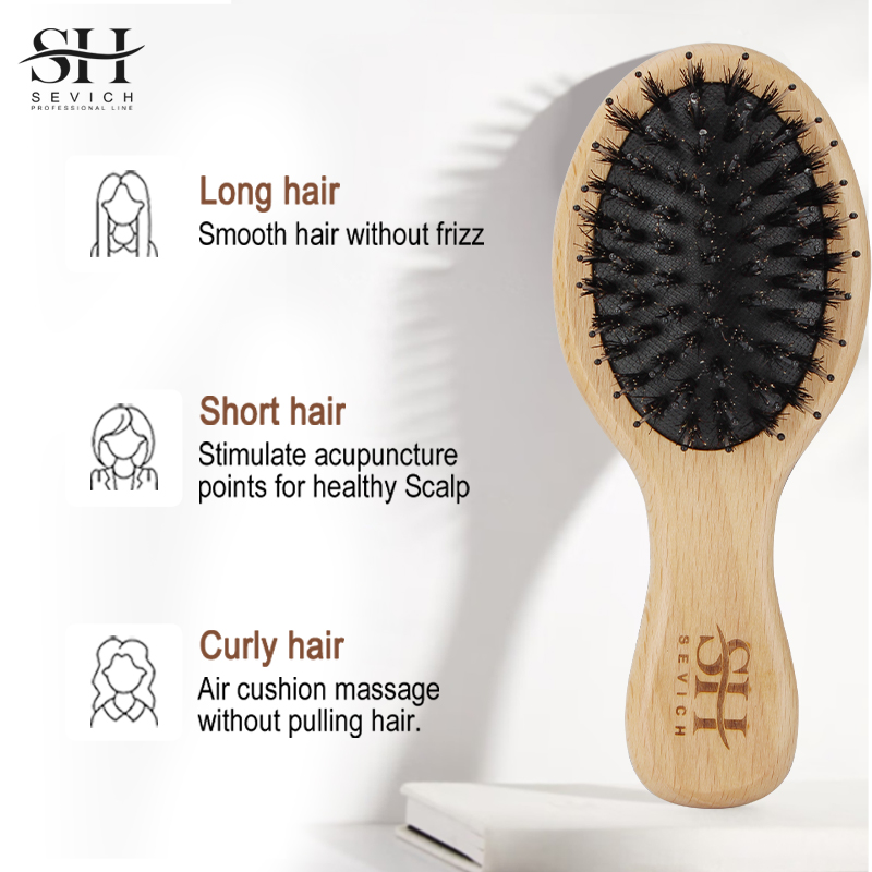 Natural Boar Bristle Hair Fluf - Hair Care In Salon recension och pris
