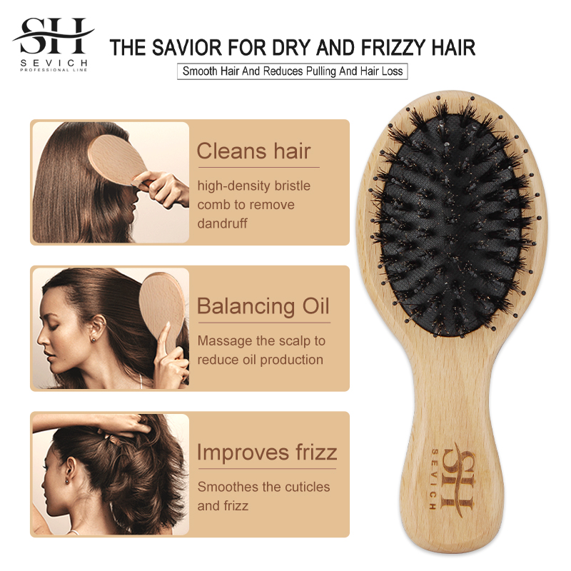 Natural Boar Bristle Hair Fluf - Hair Care In Salon recension och pris