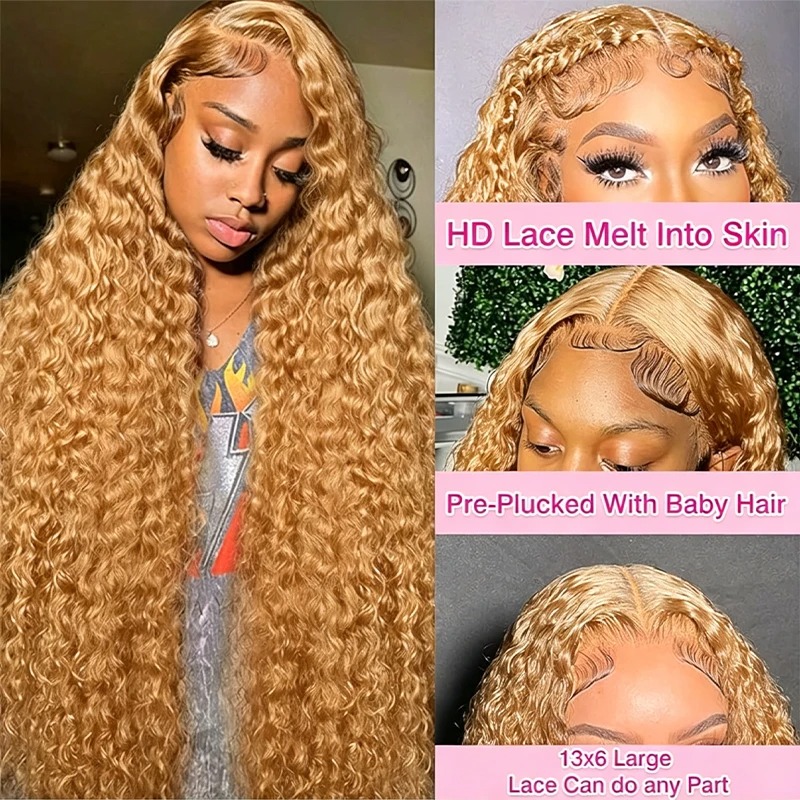 34 38Inch Honey Blonde Wig Hum - Lace Front Wig recension och pris
