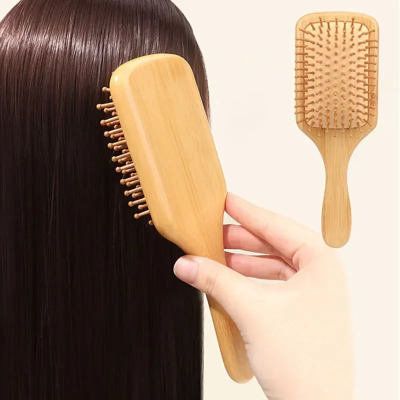 Premium Wooden Bamboo Scalp Ma - Bamboo Hair Brush recension och pris
