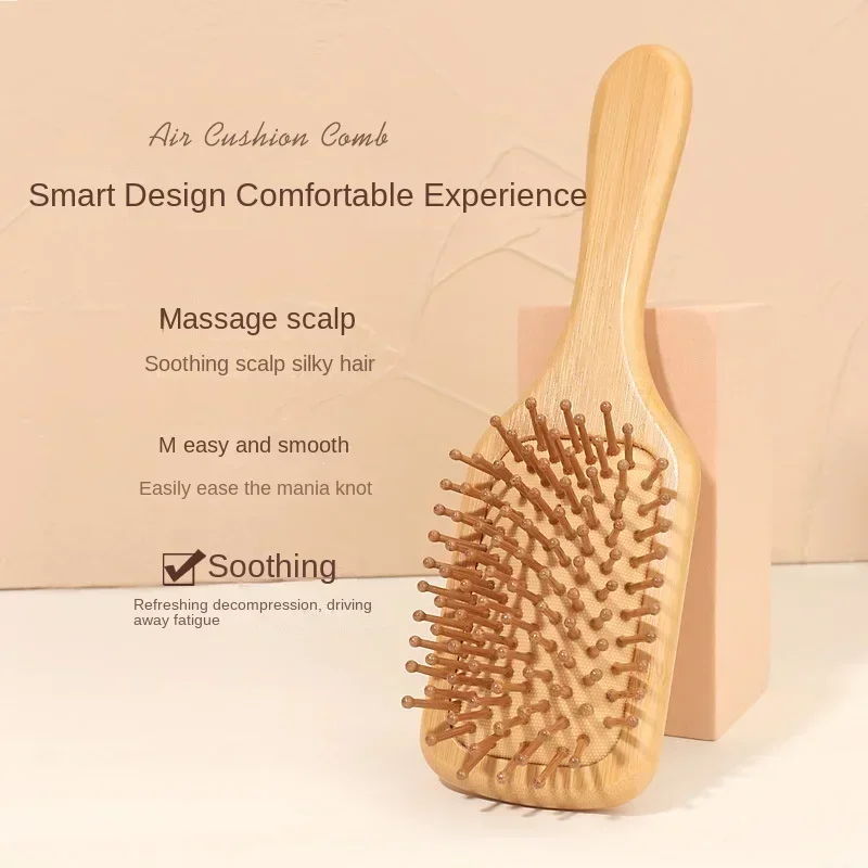 Premium Wooden Bamboo Scalp Ma - Bamboo Hair Brush recension och pris