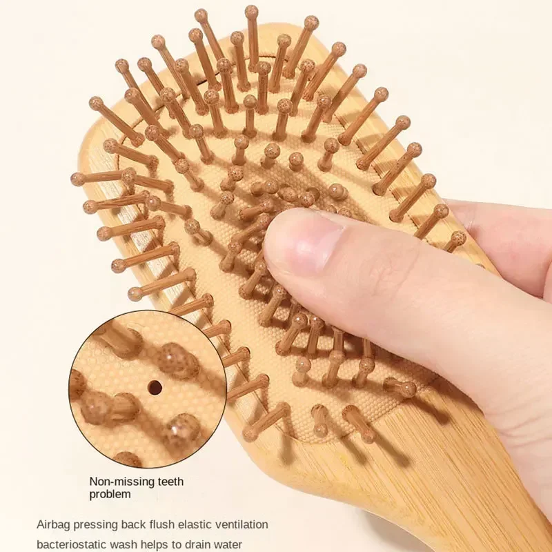 Premium Wooden Bamboo Scalp Ma - Bamboo Hair Brush recension och pris